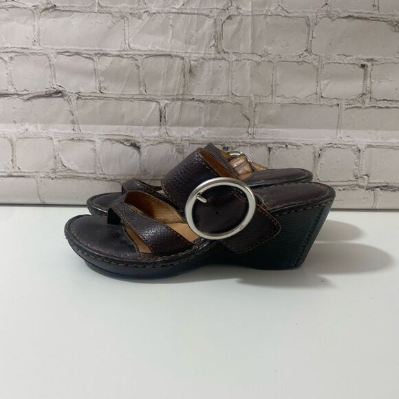 Born Shoes - Stylish Brown Wedge Sandals
